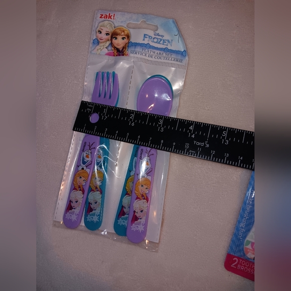 NWOT Toddlers Spoon and Fork Set and Toothbrush - Picture 6 of 8